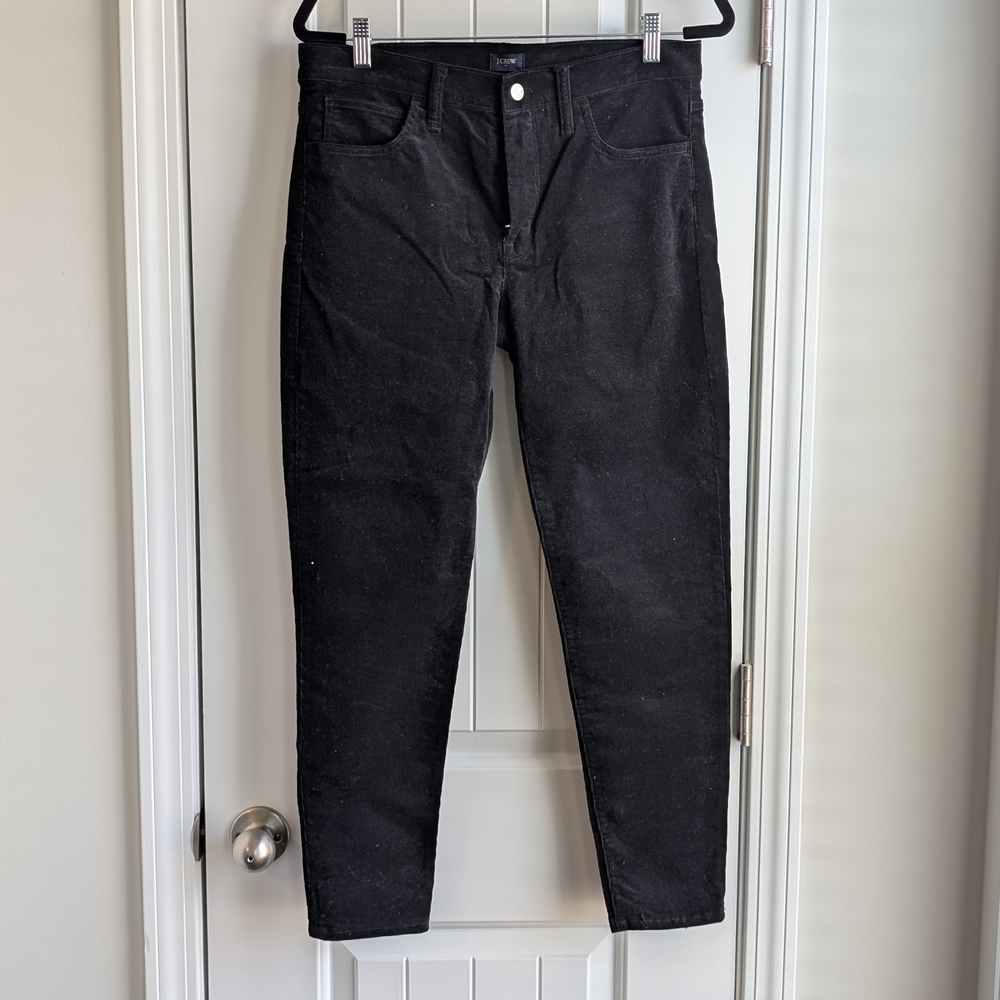 J.Crew Slim Straight Black Corduroy Pants Cotton Womens Size 30 #J6837